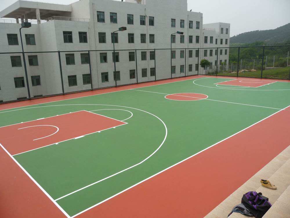 宁波硅PU篮球场材料